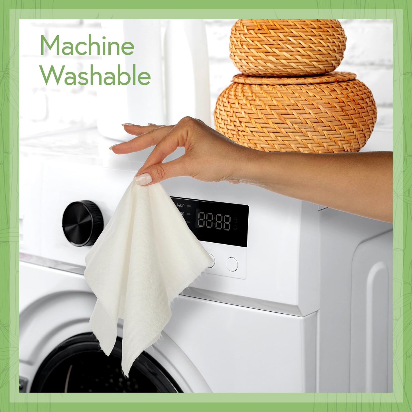 Jenvita Bamboo Paper Towels Reusable | Absorbent, Heavy Duty & Washable | Organic Paper Towel | FSC Certified | 100% Rayon Derived From Bamboo |