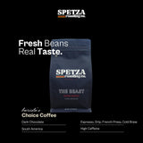 Spetza Roasting Co. The Beast - Bold High Caffeine Dark Roast Whole Bean Coffee, Strong and Powerful Flavor, Direct Trade Specialty Coffee Beans