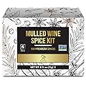 Soeos Mulled Wine Spice Kit 2.96 oz (0.74 oz*4), Mulling Spices for Wine, Apple Cider, and Tea, Mix of Six Premium Mulling Spices, Including Cinnamon