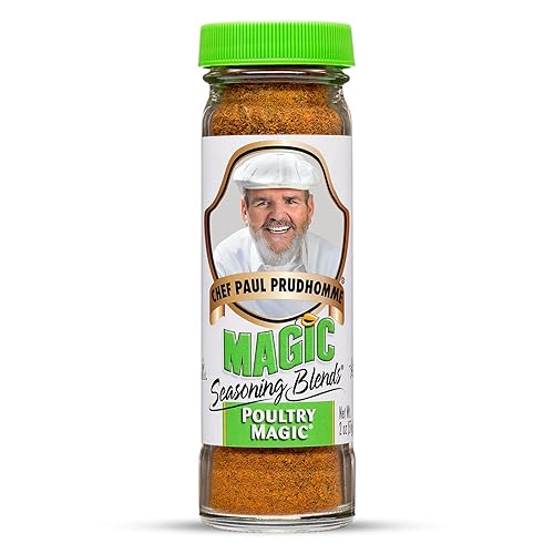 Chef Paul Magic Seasonings Blends Poultry Magic Seasoning | MSG-Free Chicken Seasoning | Gluten-Free Poultry Rub | For Roasting, Grilling & Cooking |