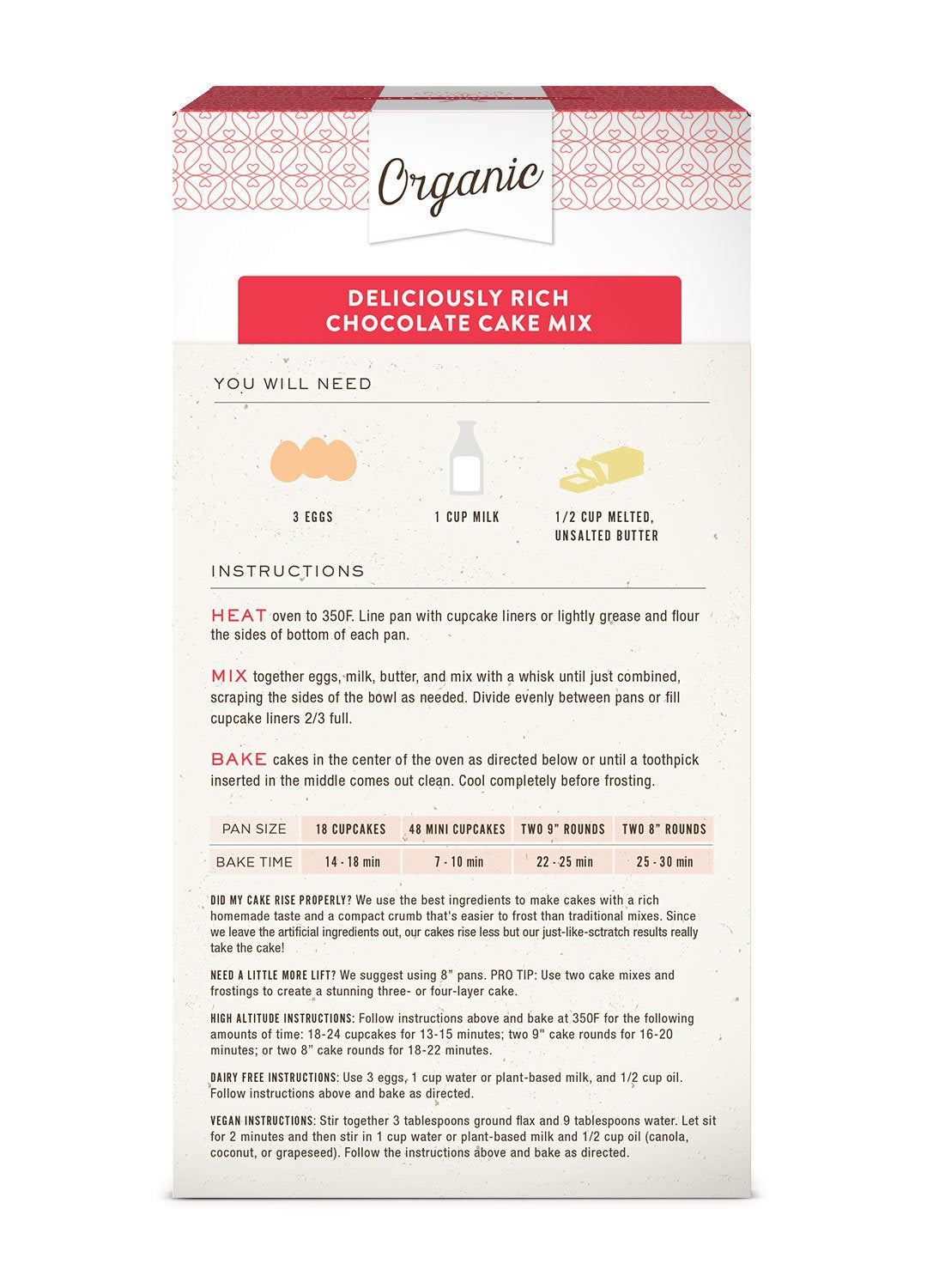Miss Jones Baking Co Organic Chocolate Cake Mix, 15.87 OZ