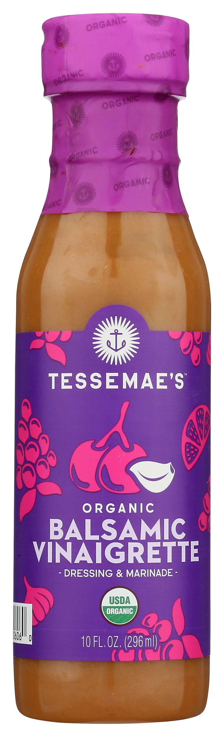 TESSEMAE'S Organic Balsamic Vinaigrette Dressing, 10 FZ