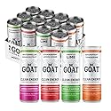 BeGOAT Clean Energy | OG Variety Pack | 6 Ingredients, Plant-Based, Non-GMO, Vegan | 200mg Natural Caffeine | 12 fl oz Cans (Pack of 12)