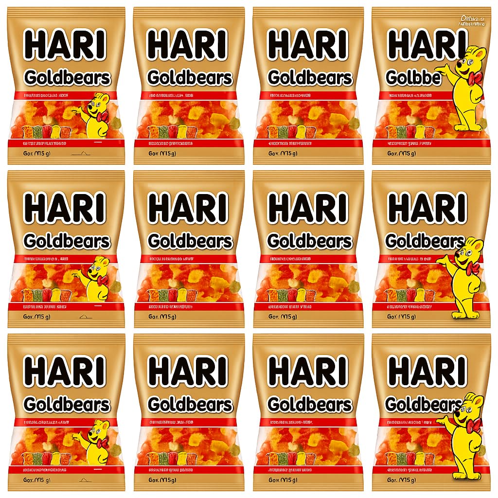 Goldbears Gummy Bears Candy - 40 Treat-Size Bags (0.4 oz Each), Assorted Fruit Flavors - Individually Wrapped - Perfect for Snacks, Party Favors