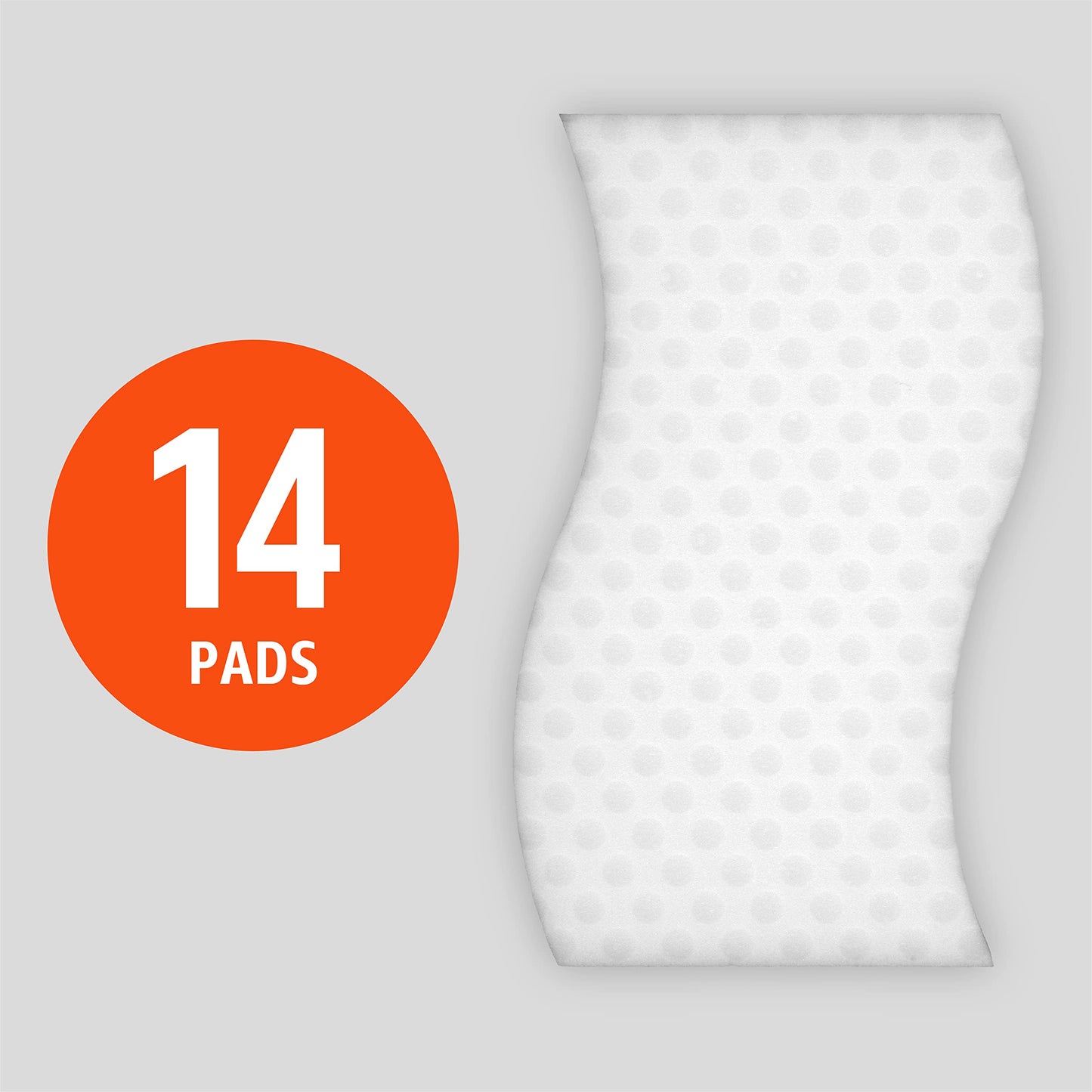 Amazon Basics Extra Durable Cleaning Erasers, Removes Scuff Marks and Dirt from Walls, Floors and Doors, 2 Packs of 7