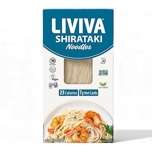 LIVIVA Dried Shirataki Low Carb Plant-Based Gluten Free Pasta - Konjac Noodles - Taste & Cook like Regular Spaghetti & Rice - Diabetic-Friendly, Low
