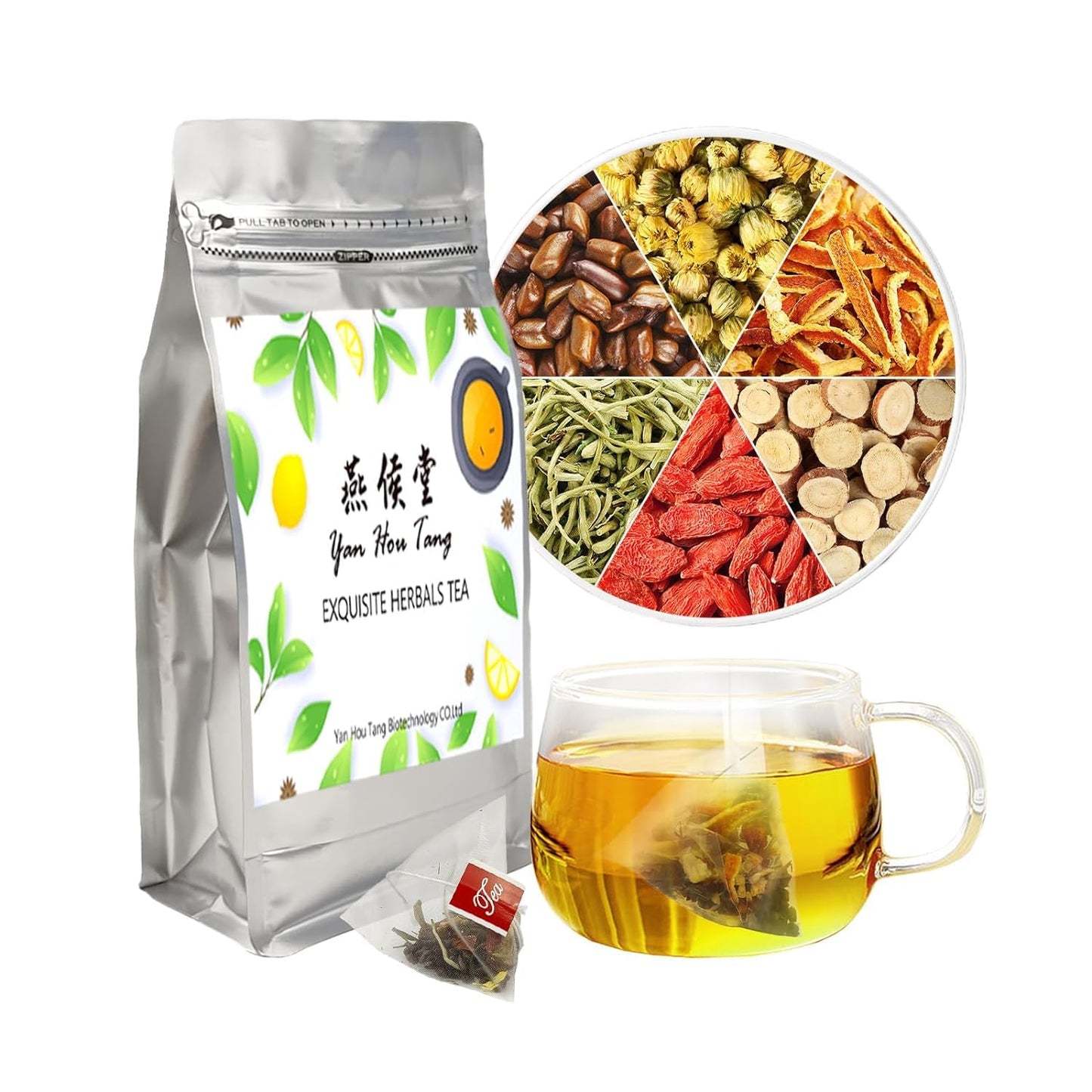 EILIN YHT Chrysanthemum Cassia Seed Tea Bags Liver Care Chinese Herbals - 30 Counts x 5Grams