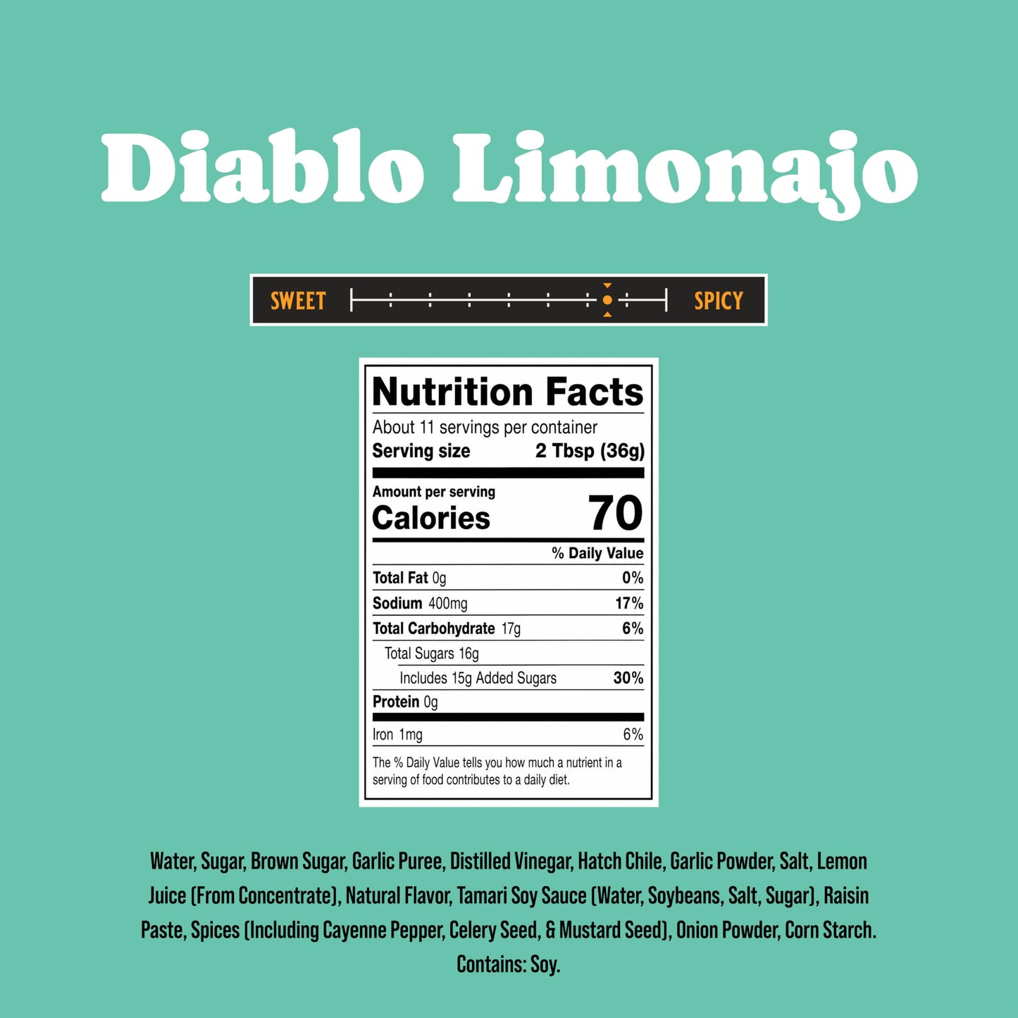 Rufus Teague Diablo Limonajo Gourmet BBQ Sauce with Garlic and Lemon, 14 oz