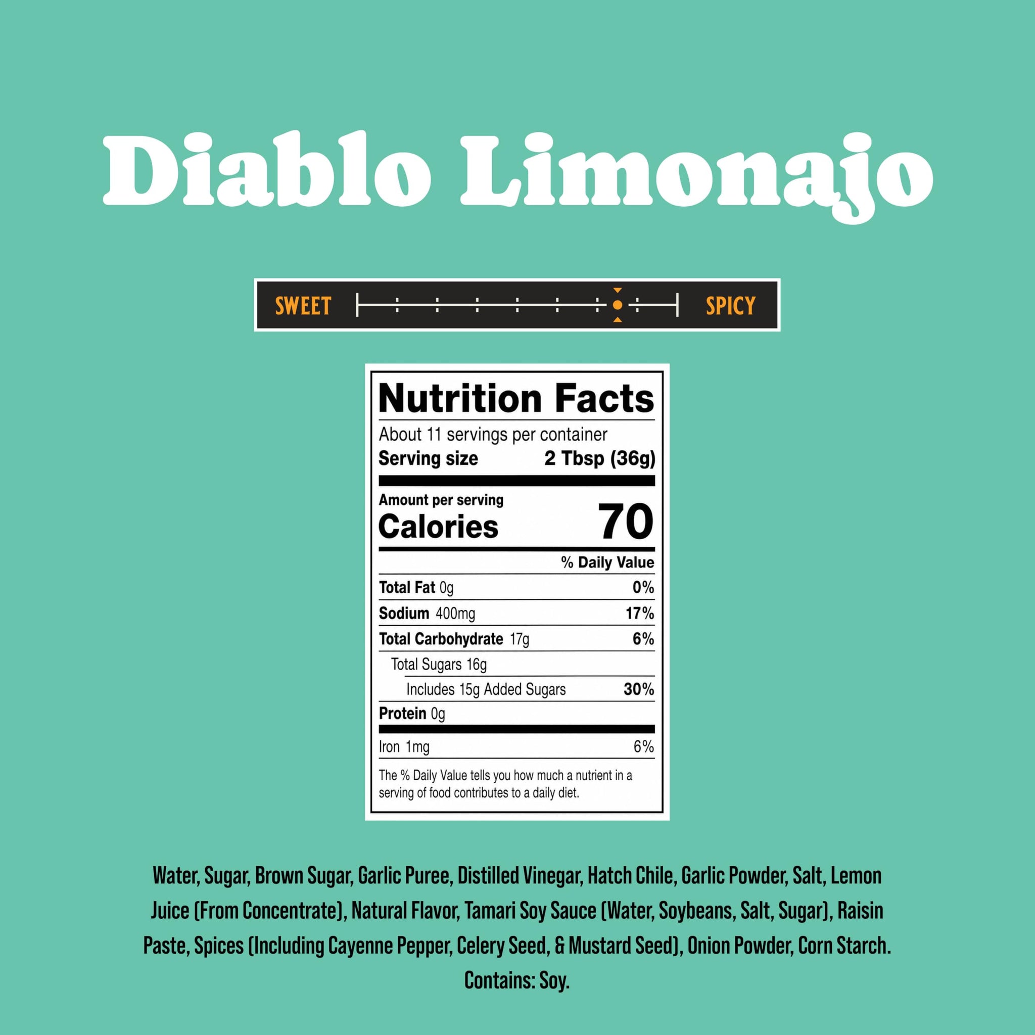 Rufus Teague Diablo Limonajo Gourmet BBQ Sauce with Garlic and Lemon, 14 oz