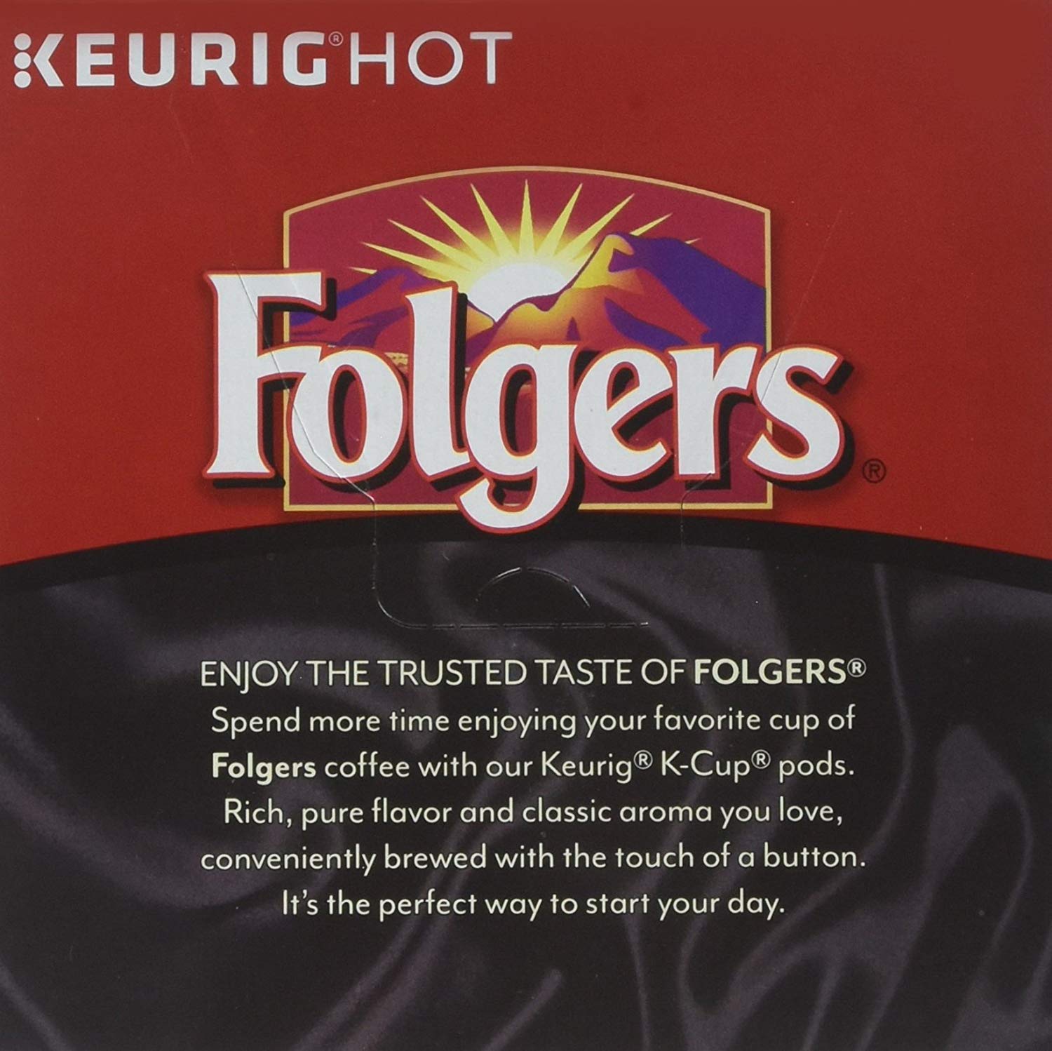Folgers Black Silk Dark Roast Coffee, 72 K Cups for Keurig Makers