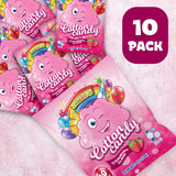 Cotton Candy 10 Pack, 10 Bags each 0.42oz, Strawberry Mini Pink cotton candy Individually Wrapped for Parties & Favors, Enjoy Fluffiness of kosher