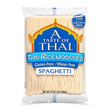 A Taste of Thai Spaghetti Rice Noodles (Thin & Straight Cut)| Restaurant-Quality Thai Flavor in Minutes | Vegan, Gluten-Free, Wheat Free, Non-GMO|