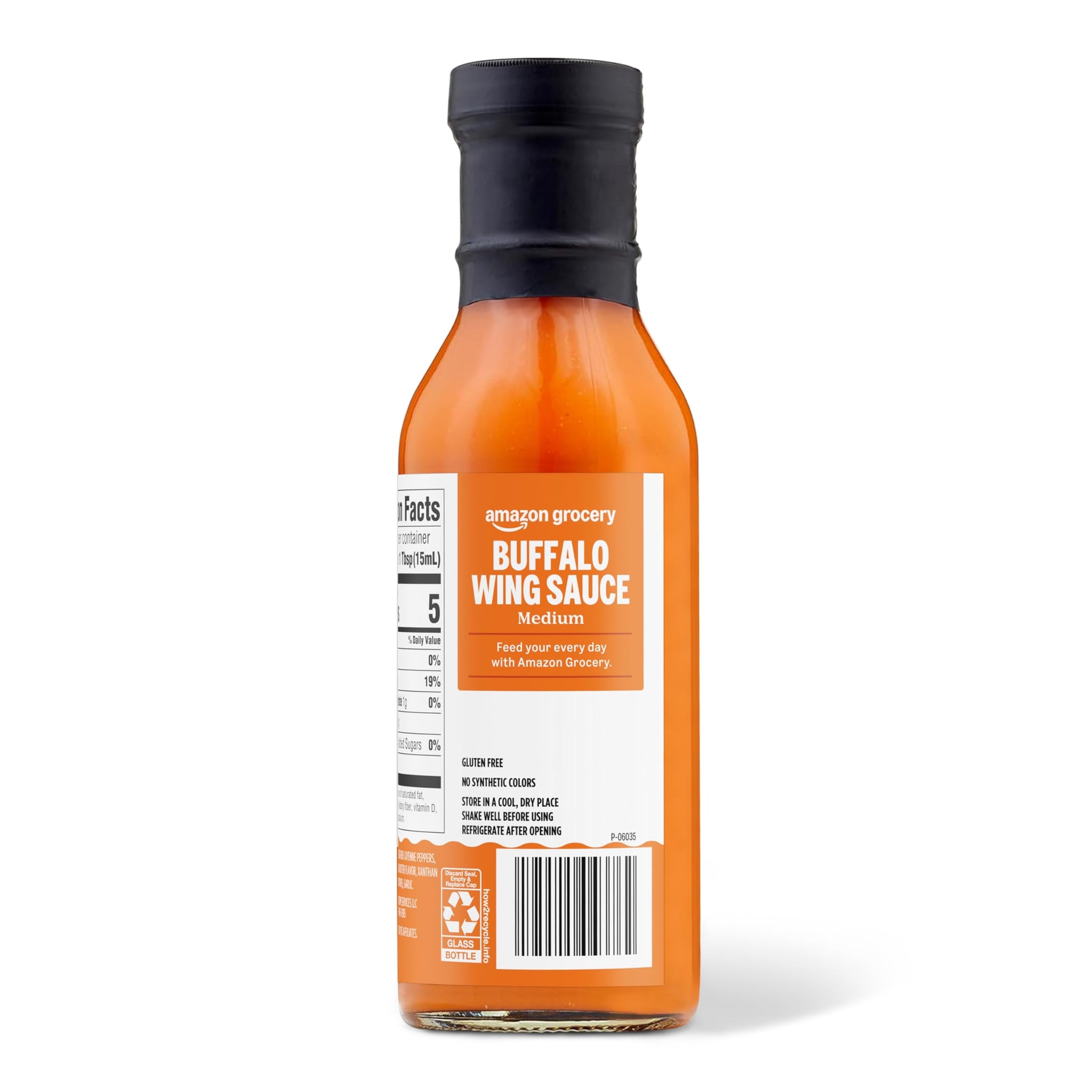Amazon Grocery, Buffalo Wing Sauce, Medium, 12 Oz