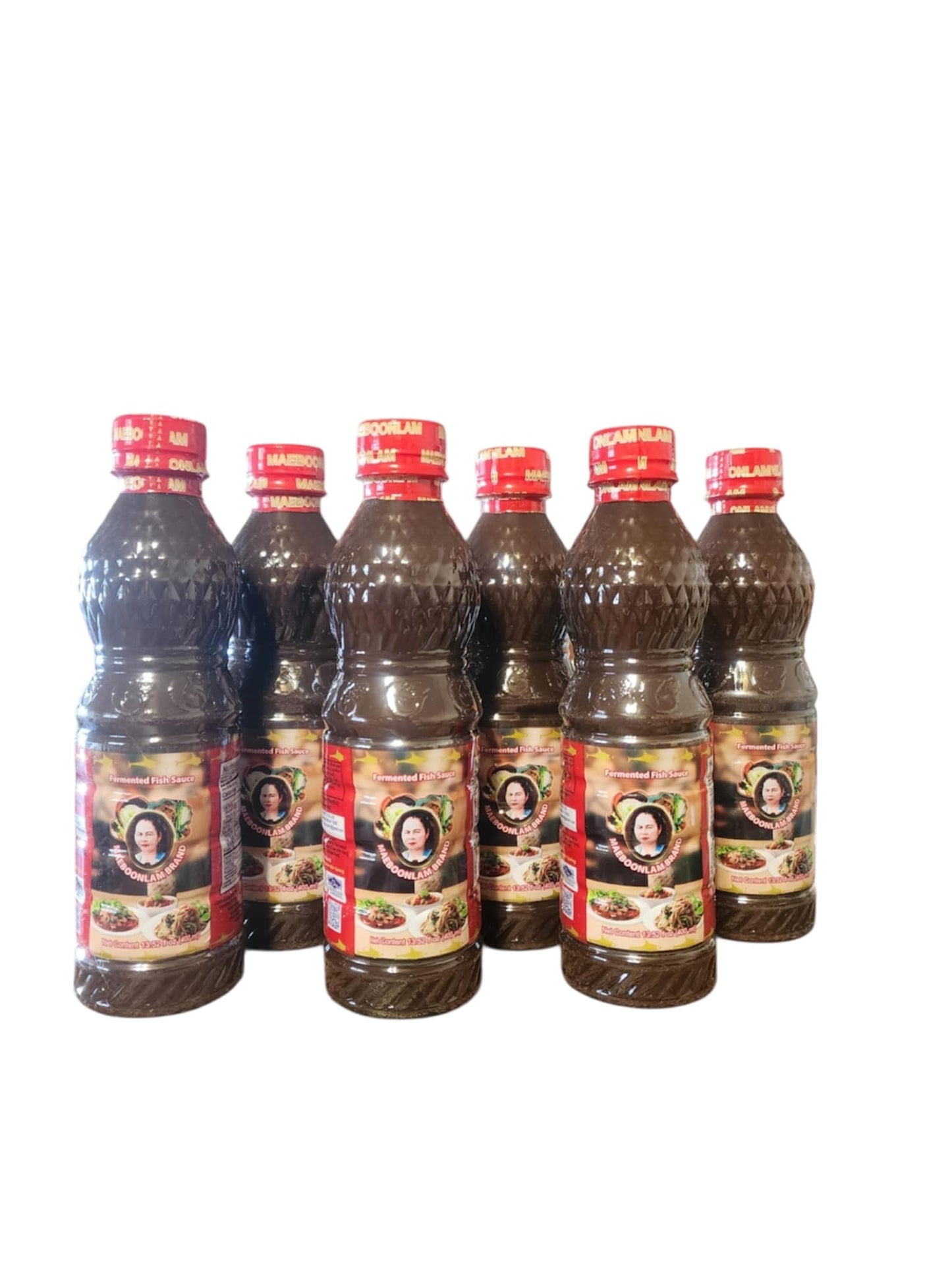 Maebumlam Fermented Fish Sauce, Authentic Thai Fish Sauce for Som Tum, 400ML, 6 Pack