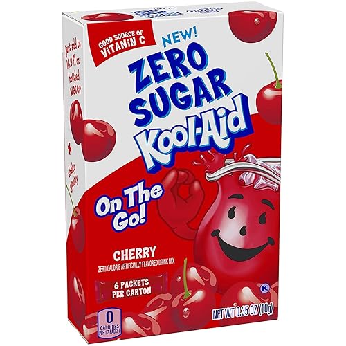 Kool-Aid Sugar-Free Cherry On-The-Go Powdered Drink Mix 6 Count