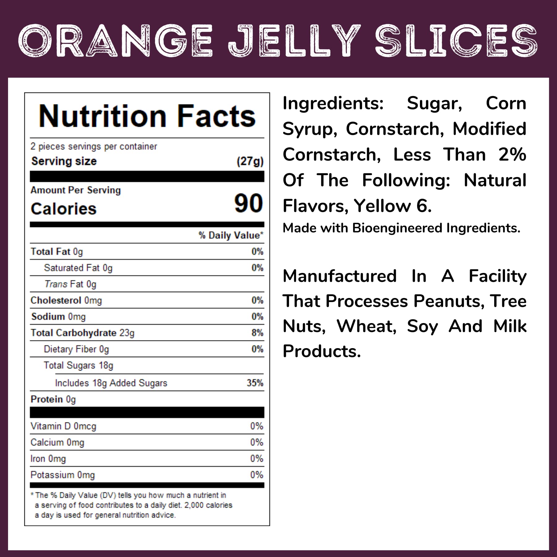 WinCrest Bulk Orange Jelly Slices - 5 Lb Case