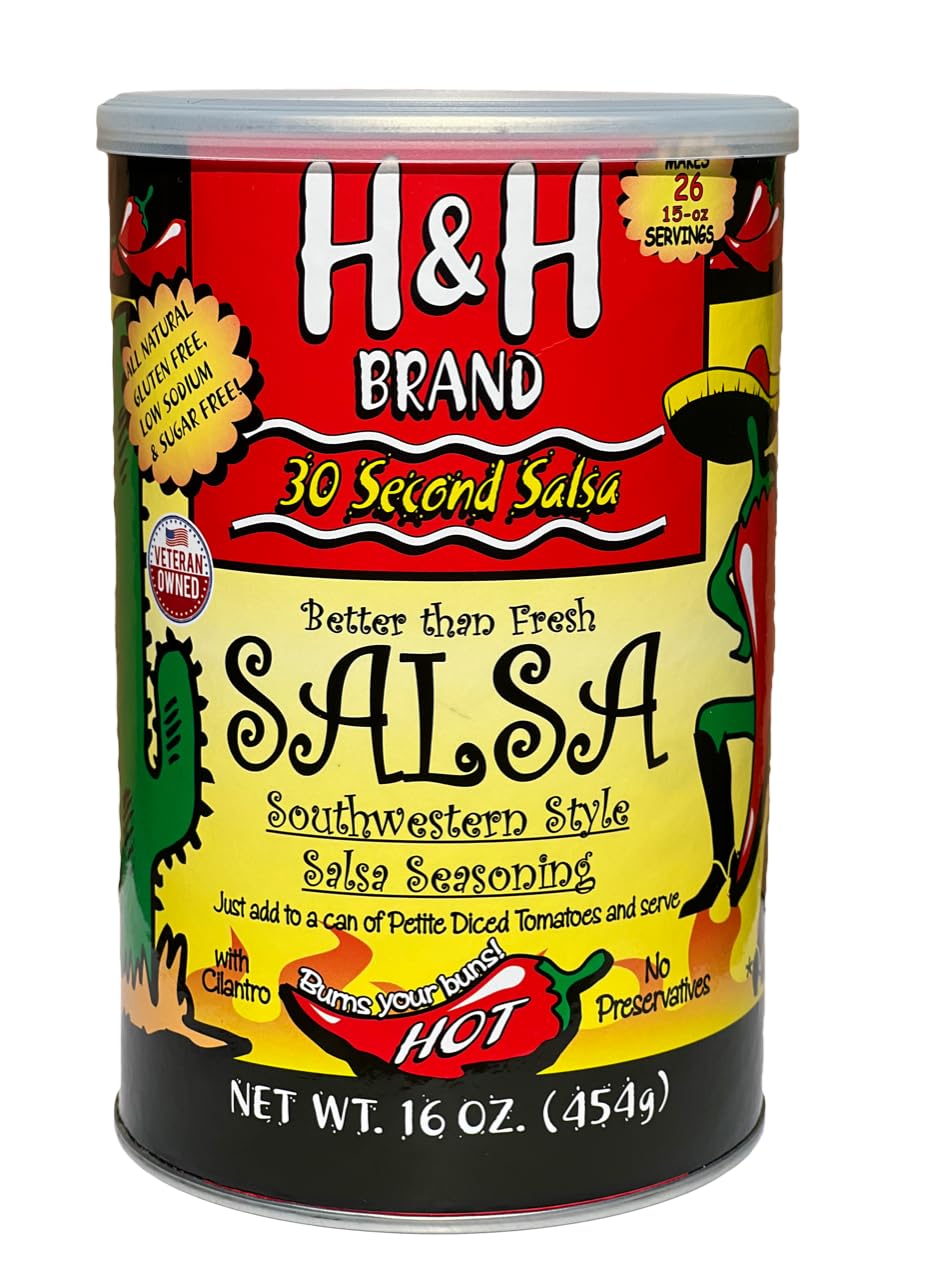 30 Second Salsa Seasoning Mix - Hot, (16-oz. Can Makes 26, 15-oz. Batches of Salsa, 1.15-Each)