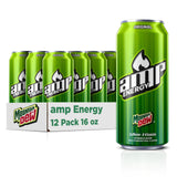 Mtn Dew AMP Energy, Original, Energy Drink with Caffeine, B Vitamins, 16 fl oz cans (12 Pack), Packaging May Vary