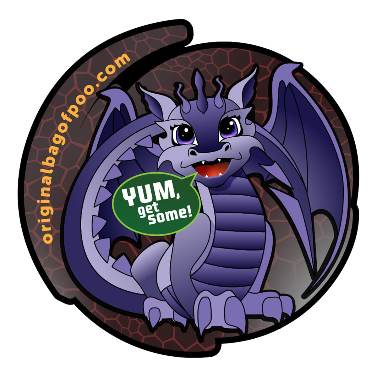 The Original Bag of Poo®, Dragon Poo (Watermelon Flavor Cotton Candy) Novelty Poop Gag Gift. Free sticker inside.