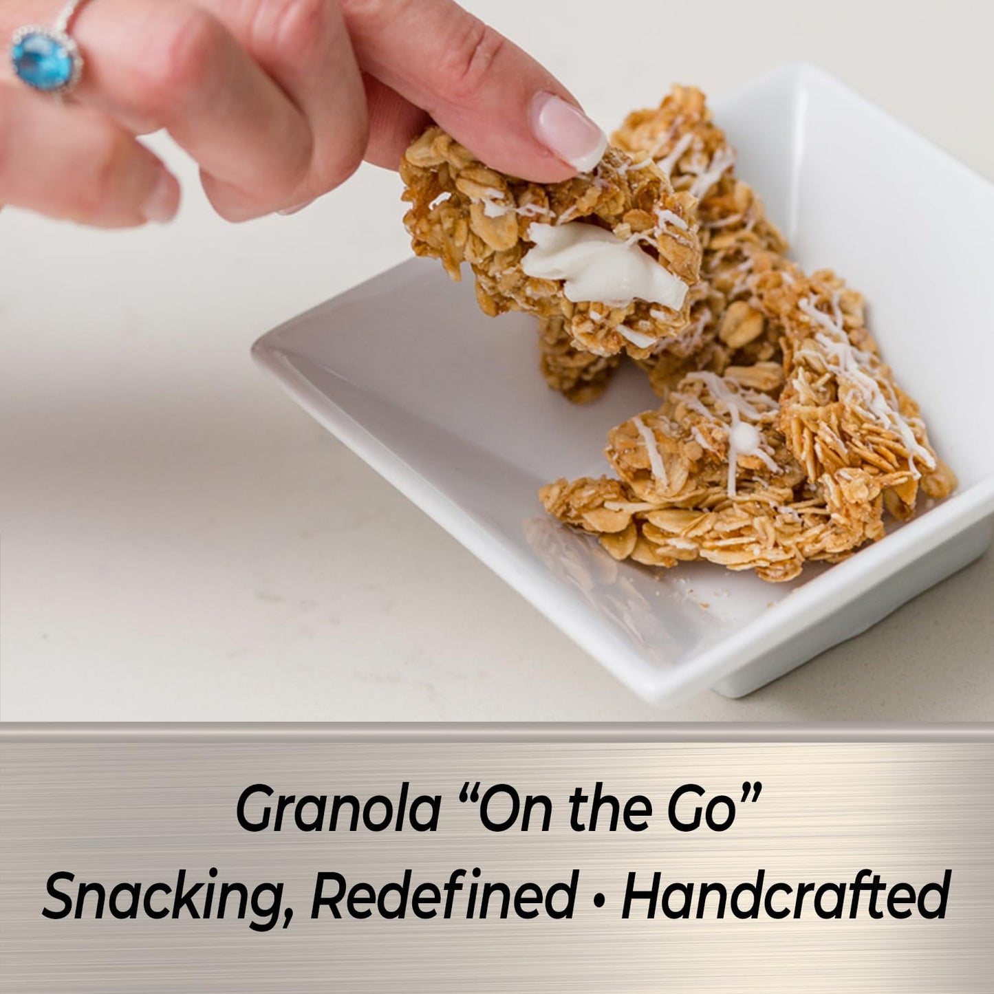Laura’s Gourmet, Granola Snacking Clusters, Coconut White Chocolate, 5 oz. Bag 3 Pack - Organic, Vegan, Non-GMO Kosher & Certified Gluten-Free Snacks