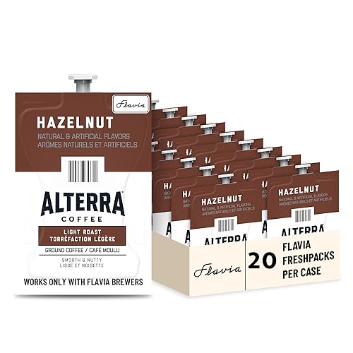 ALTERRA Coffee Hazelnut Single Serve Freshpacks for MARS DRINKS FLAVIA Brewer, 20 Packets