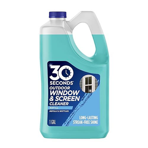 30 SECONDS Outdoor Window & Screen Concentrated Cleaner for Glass, Patio Doors, Fiberglass, Furniture - No Screen Removal Required, Spray & Rinse