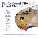 Marblelife Tile and Grout Cleaner Kit, Ready-to-Use 32 oz Spray Cleaner + 4 oz Concentrate Refill, Powerful Grout Cleaner for Tile Floors, Heavy Duty
