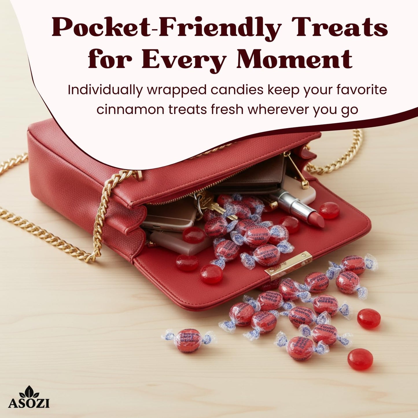 Sugar Free Cinnamon Hard Candy- 1lb Bulk Sugarless Candy Disc, Cinnamon Discs Individually Wrapped Keto And Diabetic Friendly, for Parties & Holidays