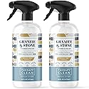 Therapy Granite Cleaner & Polish (2 Pack) - Granite Countertop Cleaner for Marble, Soapstone, Quartz, Quartzite, Slate, Limestone, Corian, Laminate