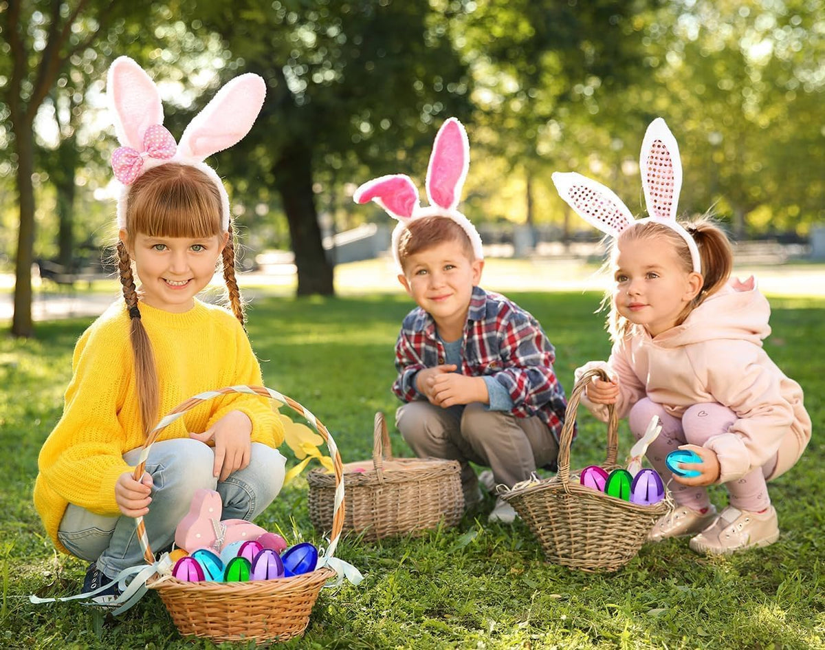 The Dreidel Company 1920-Pack Metallic Fillable Easter Eggs with Hinge Bulk Colorful Bright Plastic Easter Eggs, Perfect for Easter Egg Hunt, Surprise