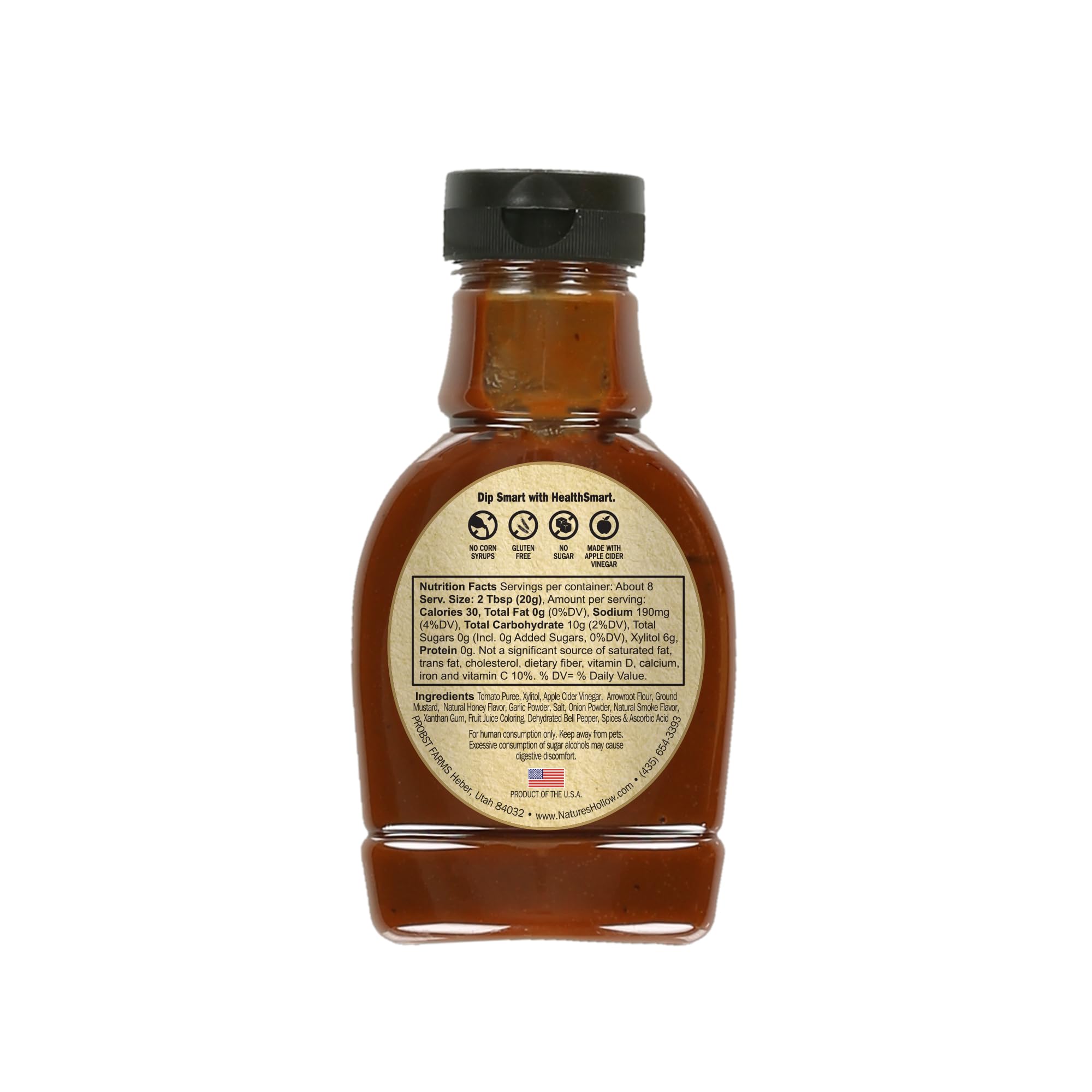 Nature's Hollow HEALTHSMART Honey Mustard BBQ Sauce - Low Calorie, Low Carb, Gluten Free, Keto, and Sugar Free BBQ Sauce, Barbecue Sauce Enhances