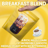 Sarasota Coffee 1905 Cold Brew Coffee Bags | Breakfast Blend Blonde-Medium Roast | 100% Arabica | Smooth & Low Acid | Ground Pouches | Cold Brew Kit