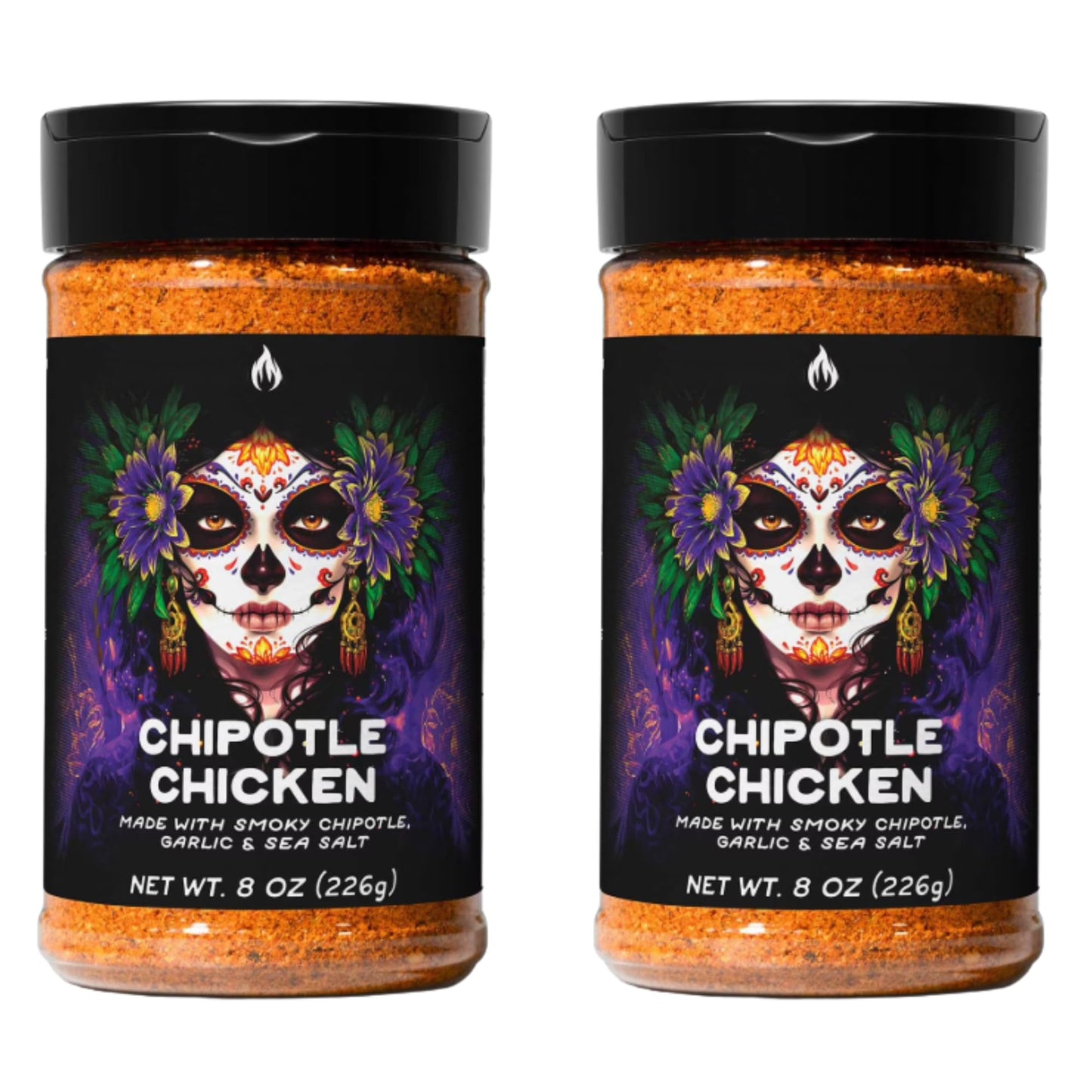 Spnglish Asadro Chipotle Chicken Seasoning (Pack of 2) 8 Oz Bottles Smoky Chipotle Garlic Spice Blend for Chicken BBQ Grilling Tacos Vegetables
