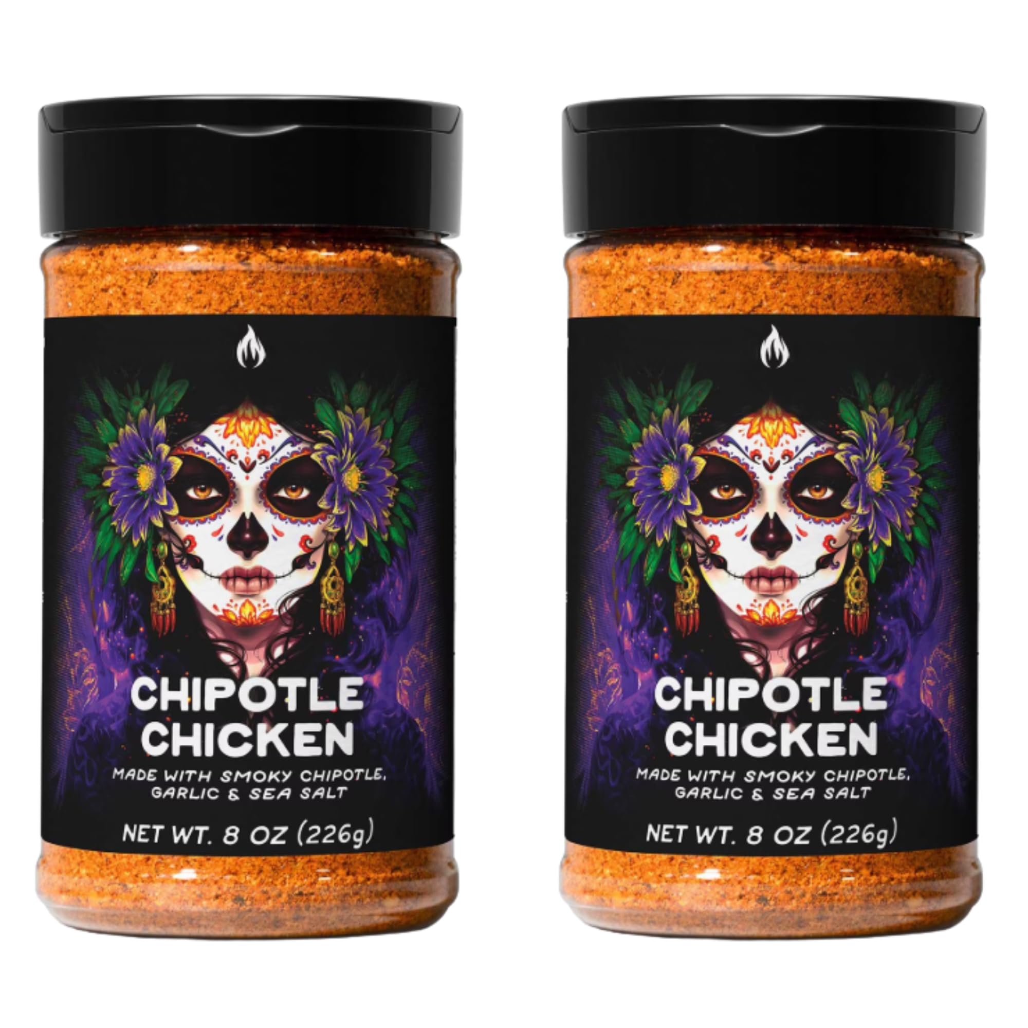 Spnglish Asadro Chipotle Chicken Seasoning (Pack of 2) 8 Oz Bottles Smoky Chipotle Garlic Spice Blend for Chicken BBQ Grilling Tacos Vegetables