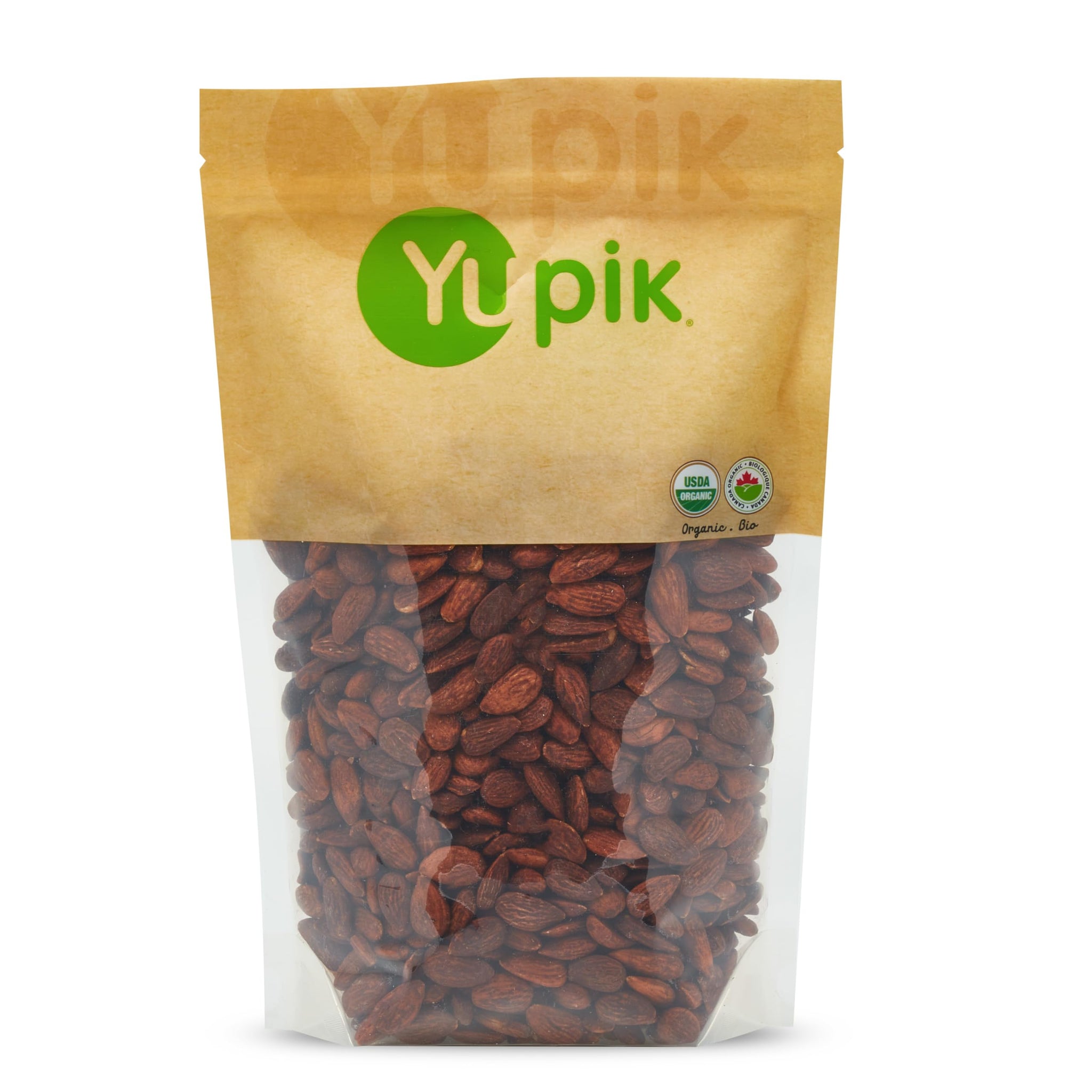 Yupik Organic Almonds with Tamari (Soy Sauce), 2.2 lb (35.2 oz), Kosher, Non-GMO, Vegan, Gluten-Free, Whole Seasoned Nuts, Salty Flavor, High in