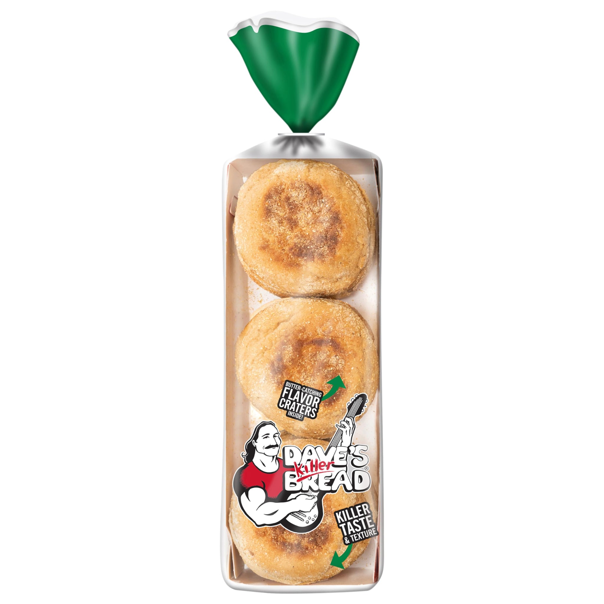 Dave's Killer Bread Rockin' Grains English Muffins, Organic Whole Grain English Muffins, 6 Count