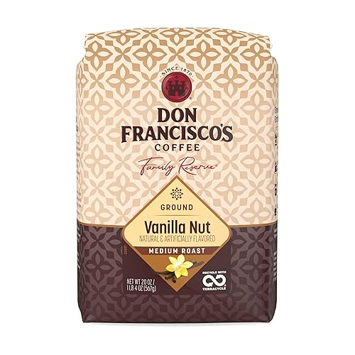Don Francisco's Vanilla Nut Ground Coffee, Medium Roast - 100% Arabica, Flavored Coffee, 20 oz Bag