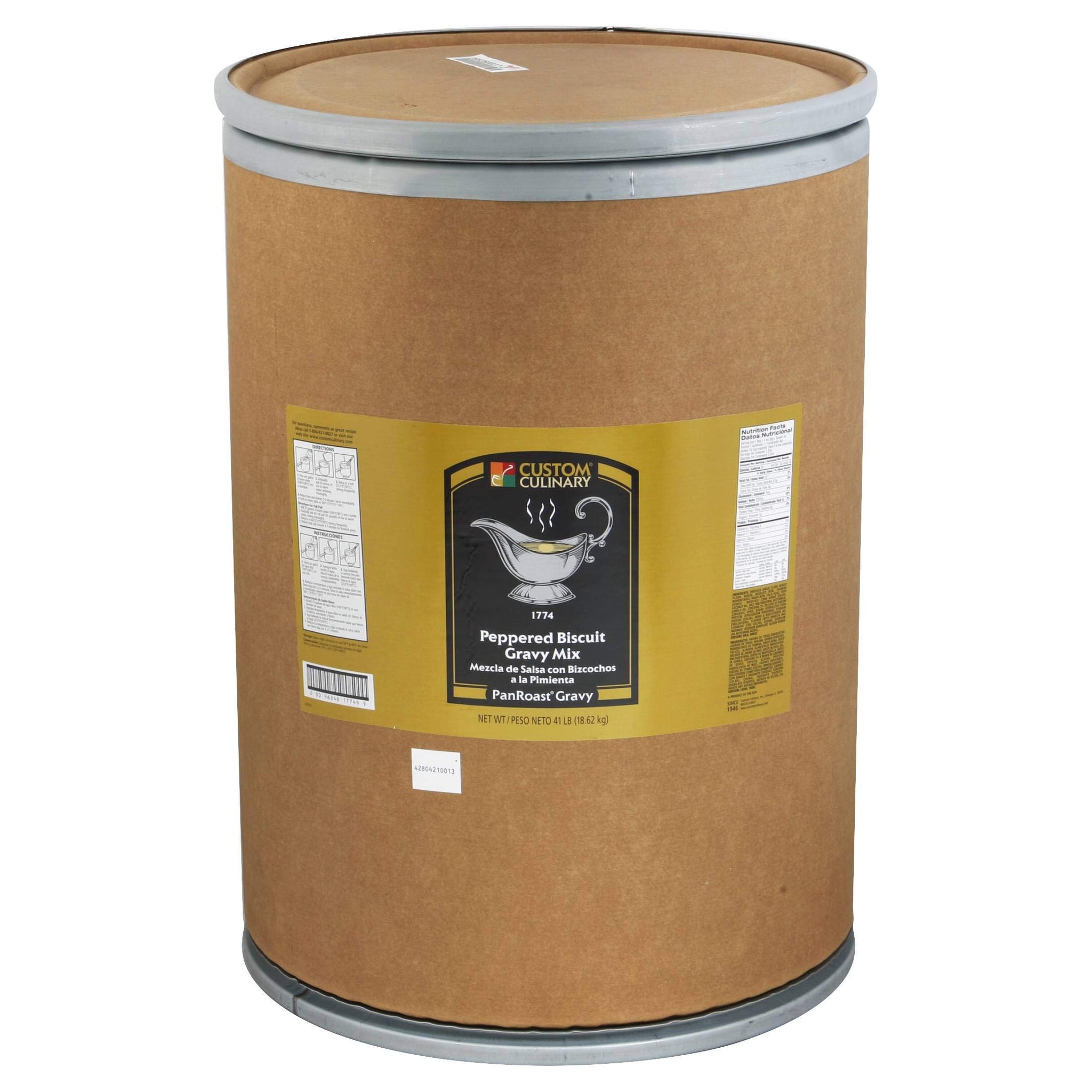 Custom Culinary PanRoast Peppered Biscuit Gravy Mix, 41 Pound - 1 each.