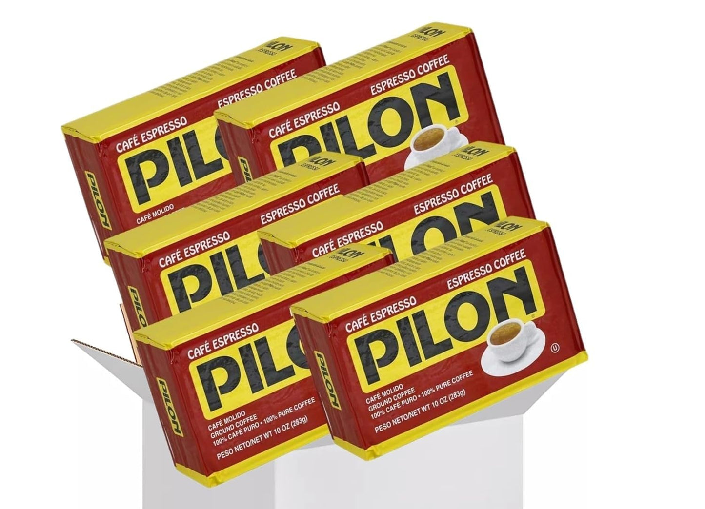 Pilon Ground Espresso Coffee 10oz | 284g (Pack of 06)