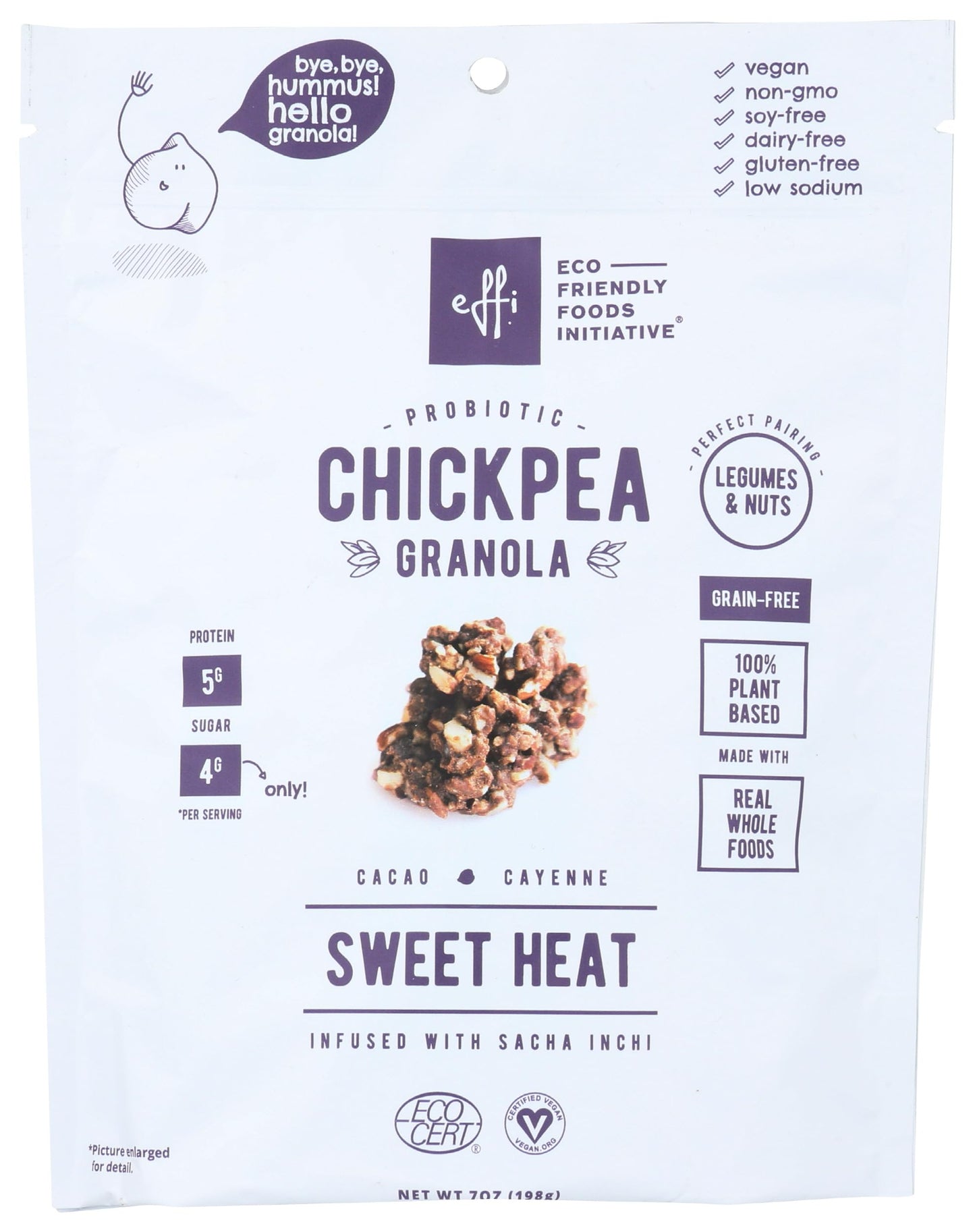 EFFI FOODS Organic Probiotic Chickpea Granola, 7 OZ