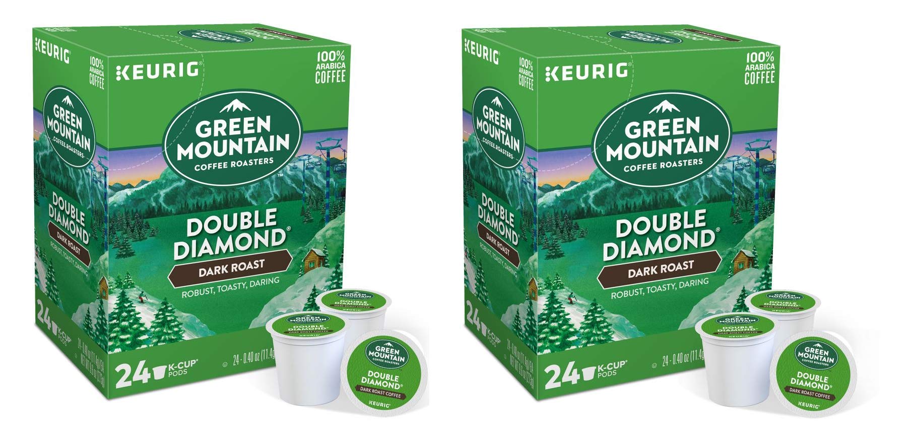 Green Mountain Coffee Roasters, Double Diamond coffee, single serve capsules for Keurig K-Cup pod brewers (48 Count)