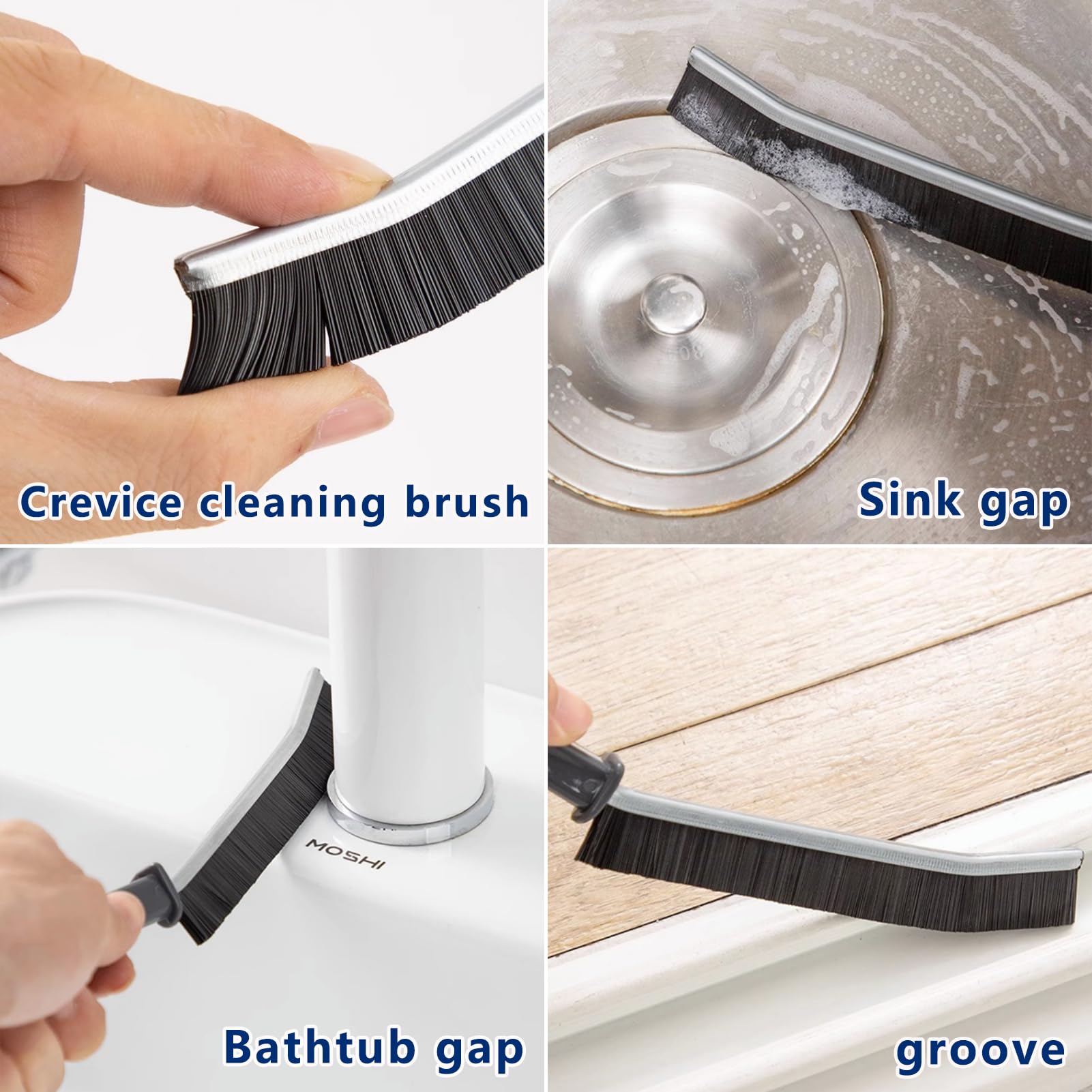 10Pcs Crevice Cleaning Tools, Household Cleaning Brush?Hard Bristle Brushes for Small Spaces, Bathroom, Kitchen, Tiles, Vents, Blinds, Keyboard