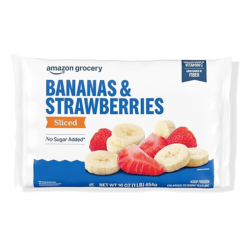Amazon Grocery, Sliced Bananas & Strawberries, 16 Oz, Frozen (Previously Happy Belly, Packaging May Vary)
