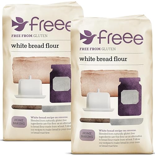 freee Gluten Free White Bread Flour 2.2 lb / 1 kg (Pack of 2) | Premium GF Flour Blend for Baking Breads, Sourdoughs, Rolls & Buns | Xanthan Gum |