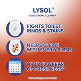Lysol Click Gel Automatic Toilet Bowl Cleaner, Toilet Gel Stamp, Toilet Freshener, Bathroom Essentials, Refreshing Mango & Hibiscus Scent, 6 Count