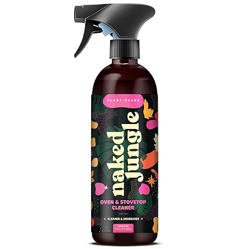 Naked Jungle Premium Plant-Based Stove Top Cleaner and Oven Cleaner with a Heavy Duty Degreaser, Cleaning Spray for Cooktop & Gas Stove Cleaner (24oz)