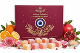 Marquell Turkish Delight Gift Box - 24 Day Advent Calendar Style, Premium Fruit-Infused Gourmet Candy Assortment, Handmade Individually Wrapped Soft