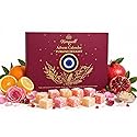 Marquell Turkish Delight Gift Box - 24 Day Advent Calendar Style, Premium Fruit-Infused Gourmet Candy Assortment, Handmade Individually Wrapped Soft