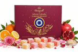 Marquell Turkish Delight Gift Box - 24 Day Advent Calendar Style, Premium Fruit-Infused Gourmet Candy Assortment, Handmade Individually Wrapped Soft