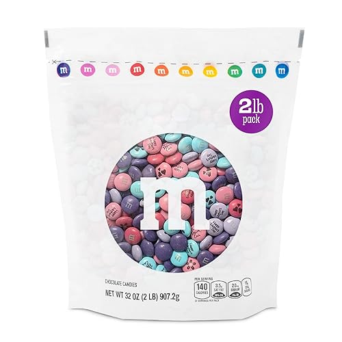 M&M’S WORLD Mother's Day Milk Chocolate Candy - 2lbs of Bulk Chocolate Candies in a Resealable Pack, For Mother's Day Celebrations